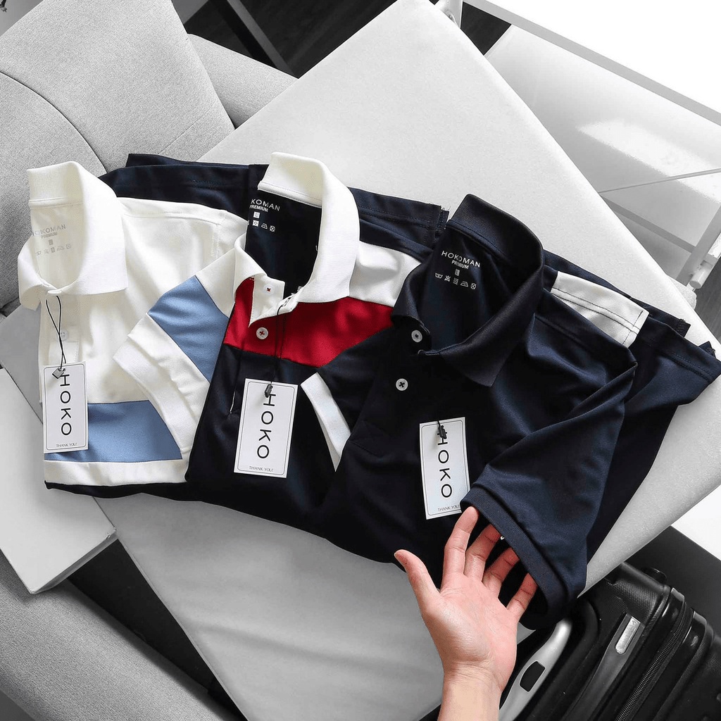 Áo thun nam cổ trụ polo cao cấp hoạ tiết siêu đẹp thời trang hàn quốc cho ae KB FASHION