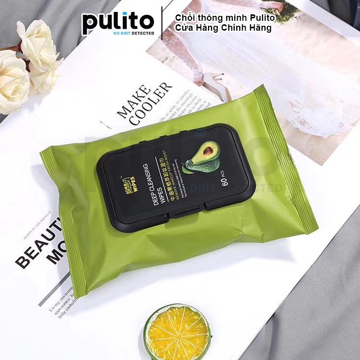 Một gói 60 tờ khăn ướt tẩy trang Bơ Avocado Deep Cleansing Wipes | BigBuy360 - bigbuy360.vn