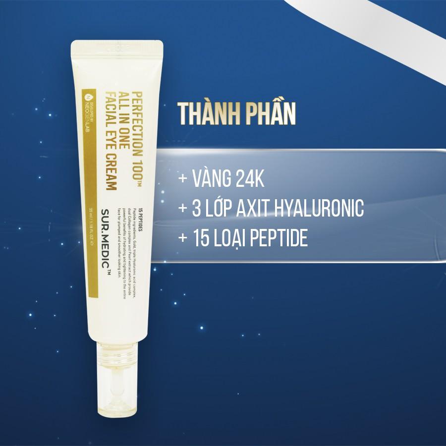 Kem Dưỡng Chống Lão Hóa Cải Thiện Nếp Nhăn Vùng Mắt Sur.Medic Perfection 100™ All In One Facial Eye Cream 35ml