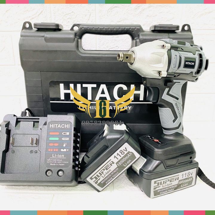 [ CHÍNH HÃNG 100% ] Máy Siết Bulong Hitachi 118V+Tặng Bộ Phụ Kiện Như Hình