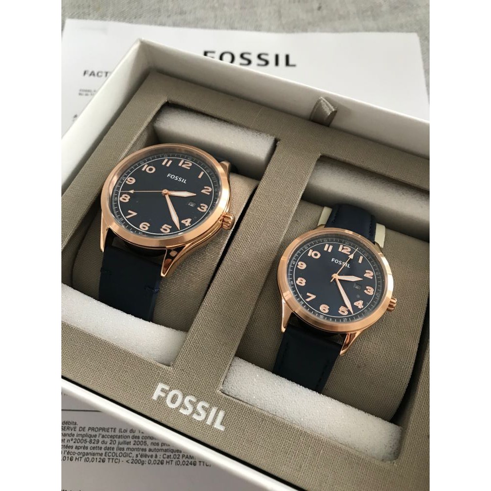 [CÓ SẴN] Đồng hồ đôi Nam Nữ Fossil BQ2470