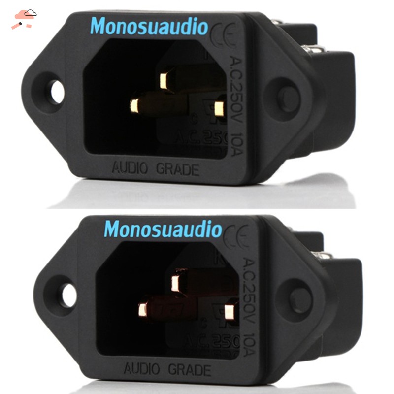 Monosaudio IB70(C) Pure Copper AC IEC Inlet Socket Audiophile Power IEC320 Mains Connector C14 Power Socket