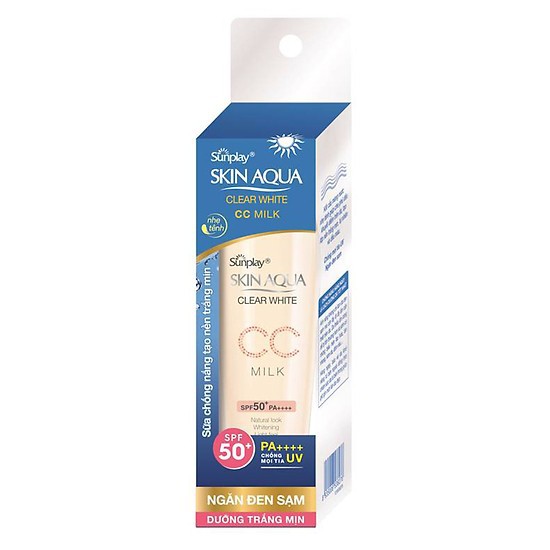 Sữa Chống Nắng Dưỡng Da Và Trang Điểm Nhẹ Sunplay Skin Aqua Clear White CC Milk SPF50+, PA++++ (25g)