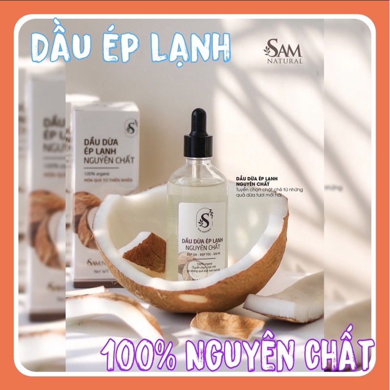 Dầu dừa ép lạnh Sam Natural 100% nguyên chất