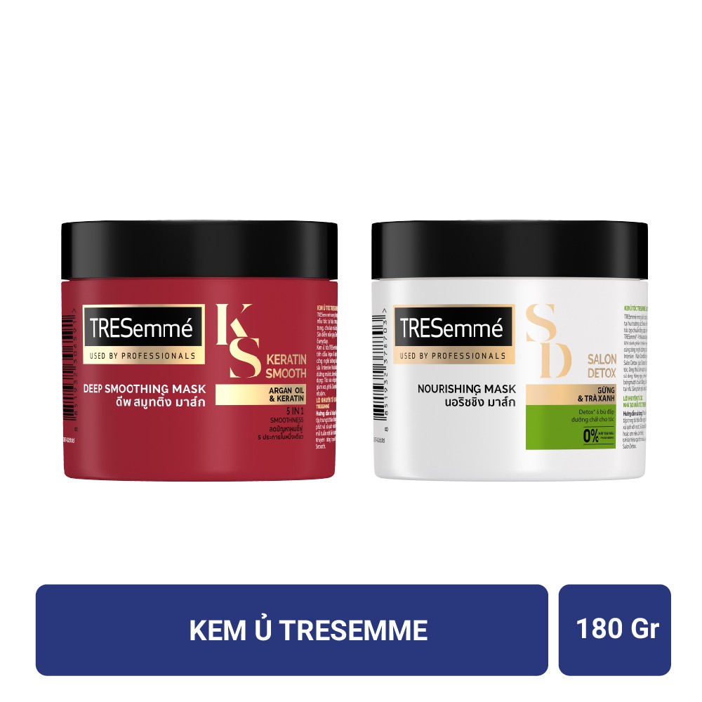 Kem ủ TRESemmé Keratin Smooth Tinh Dầu Argan Vào nếp suôn mượt 180ML