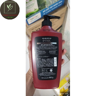 Dầu Gội Nước Hoa Nam Dynik Mát Lạnh Sạch Da Đầu 650g