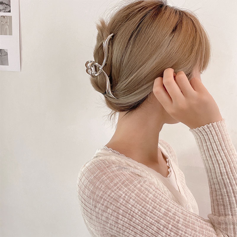 Kẹp tóc kim loại phong cách retro thời trang Hàn Quốc mới cho nữ