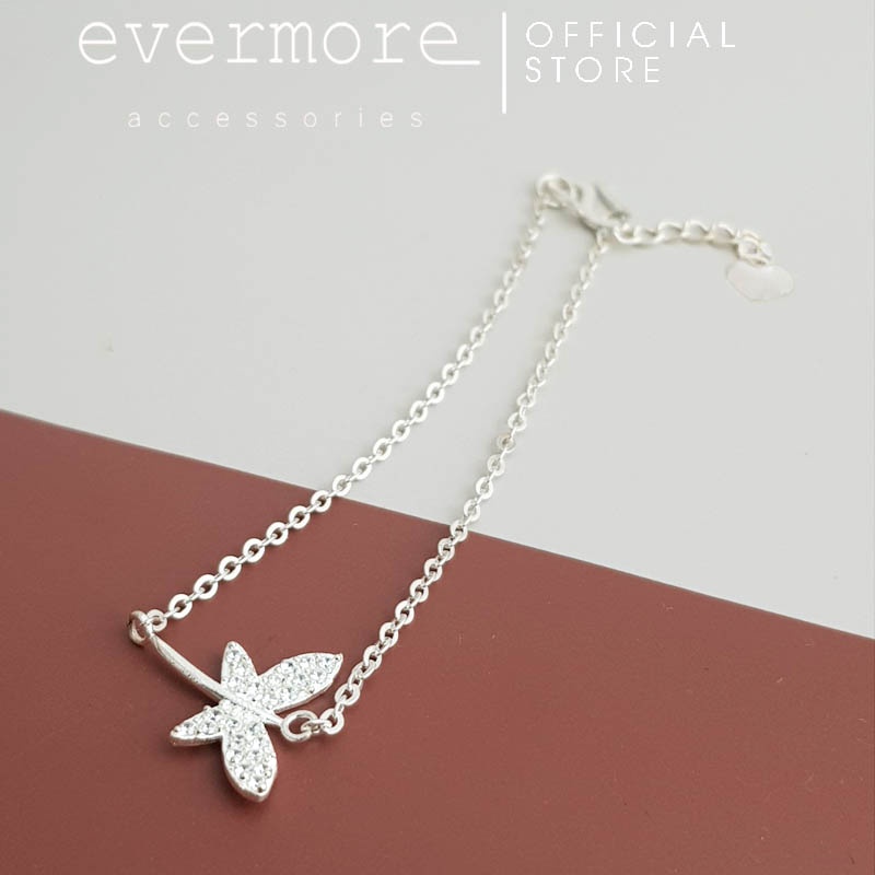 Vòng tay bạc EVERMORE, lắc tay bạc ta Chuồn Chuồn Dragon Fly thanh lịch, minimalism - L030