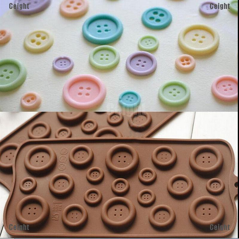 1 Khuôn Làm Bánh / Sô Cô La Hình Nút Áo Bằng Silicone Diy