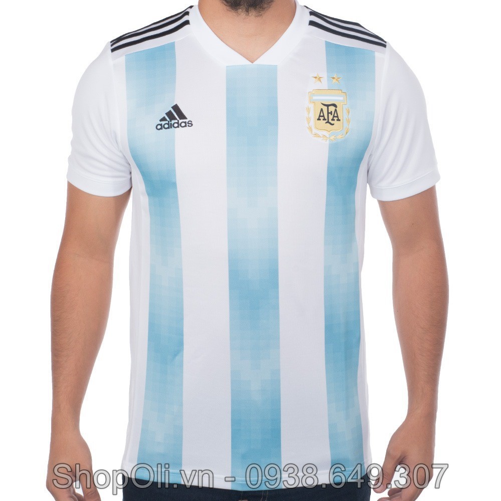 Quần áo đá banh tuyển Argentina sân nhà World Cup 2018