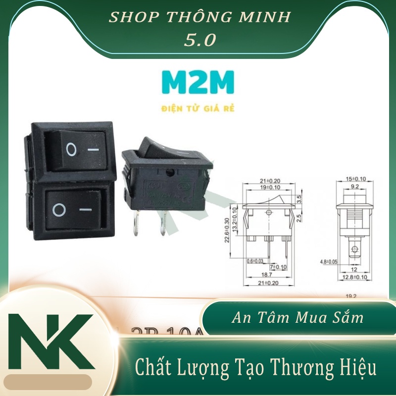 Công Tắc Bập Bênh 3A 10A 250V XL601 KDC1-11 KDC1-101 ❤️ Nút bật tắt tiện dụng cho thiết bị