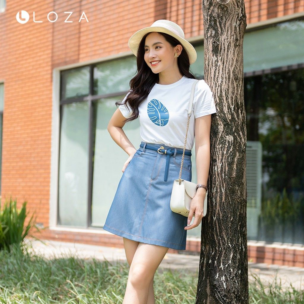 [Mã WABRLOW5 giảm 15% đơn 300K] Chân váy dáng A LOZA giả jean - PC4008 | BigBuy360 - bigbuy360.vn