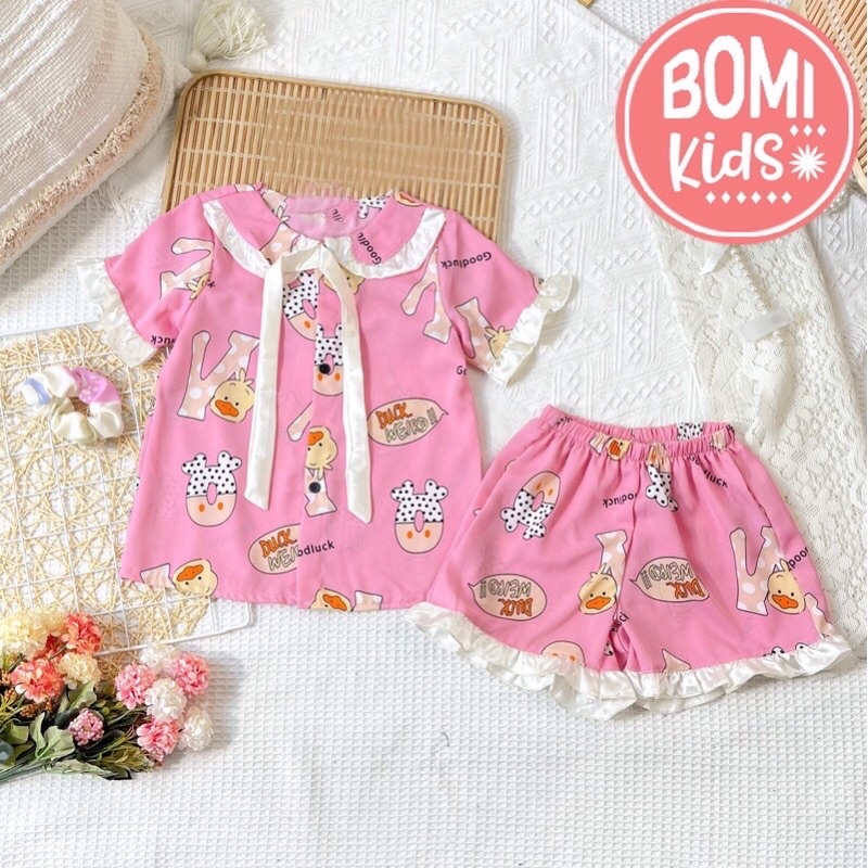 [ 12kg - 34kg ] Set Đồ Bộ Pizama Cho Bé Chất Vải Lụa Mango Cao Cấp _ BM17