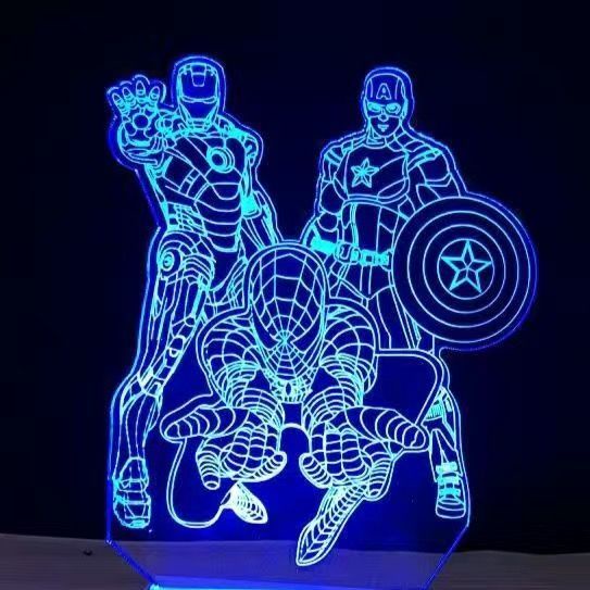 Đèn Ngủ LED Để Bàn Hình Người Sắt Có Điều Khiển Từ Xa Tiện Dụng Trang Trí Nhà Cửa