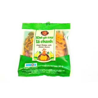 12 gói Khô gà cay lá chanh Chà Bông Việt 20g