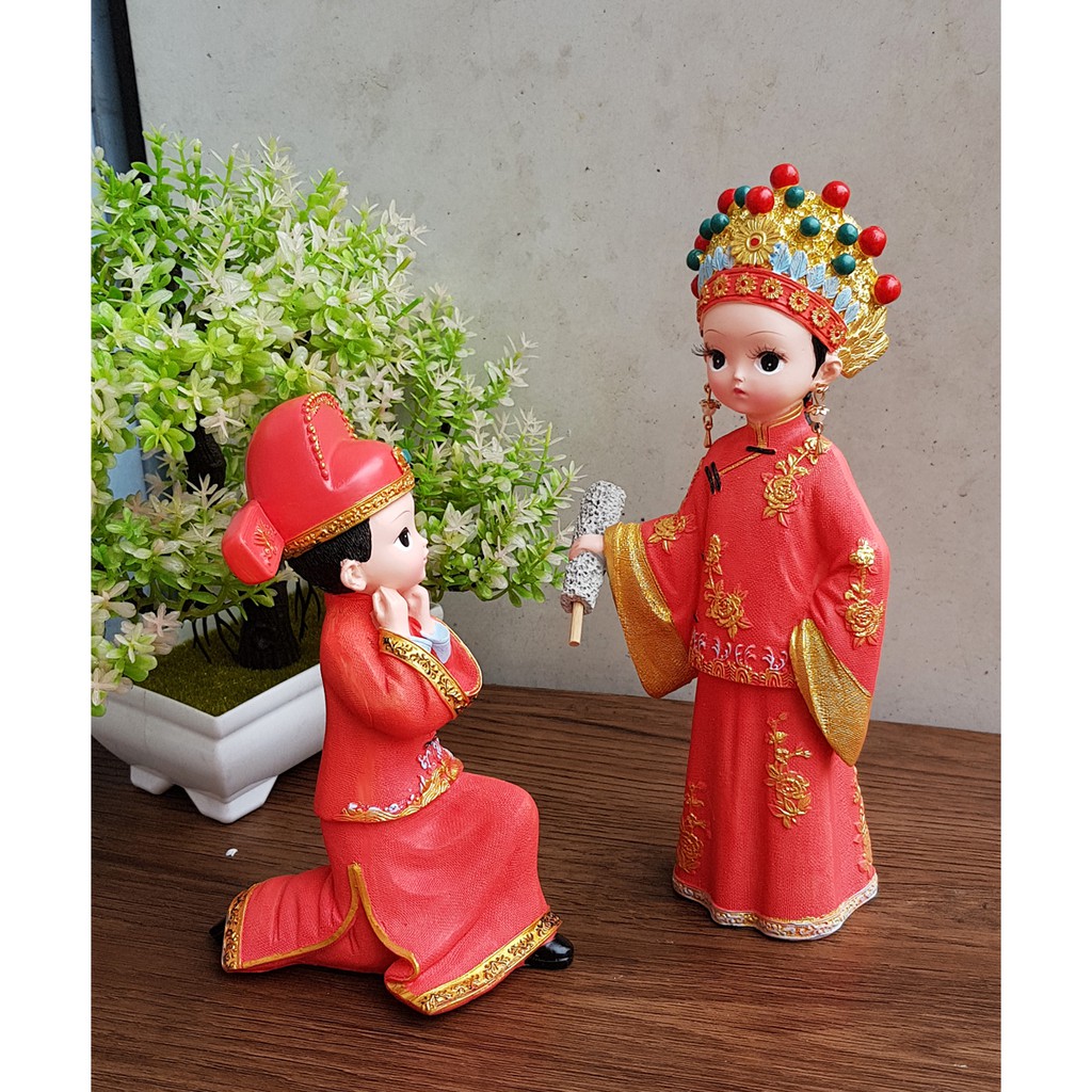 Cặp Tân Lang - Tân Nương 19cm mẫu Thương Cho Roi Cho Vọt