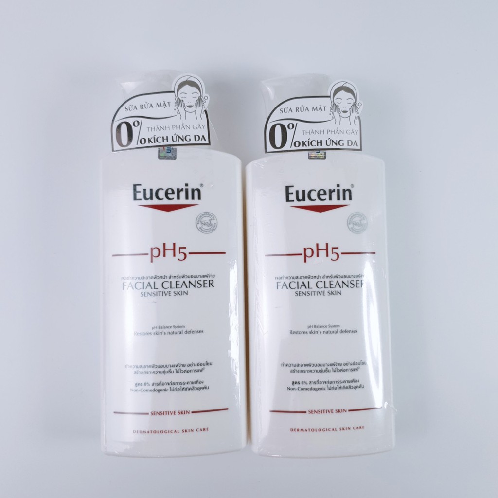 Sữa Rửa Mặt Eucerin Facial Cleanser PH5 Sensitive Skin 400ml - Dành Cho Da Nhạy Cảm