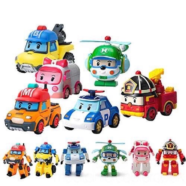 Hộp Đồ Chơi Robocar Poli Siêu Xe Robot Biến Hình Cao Cấp Dành Cho Bé