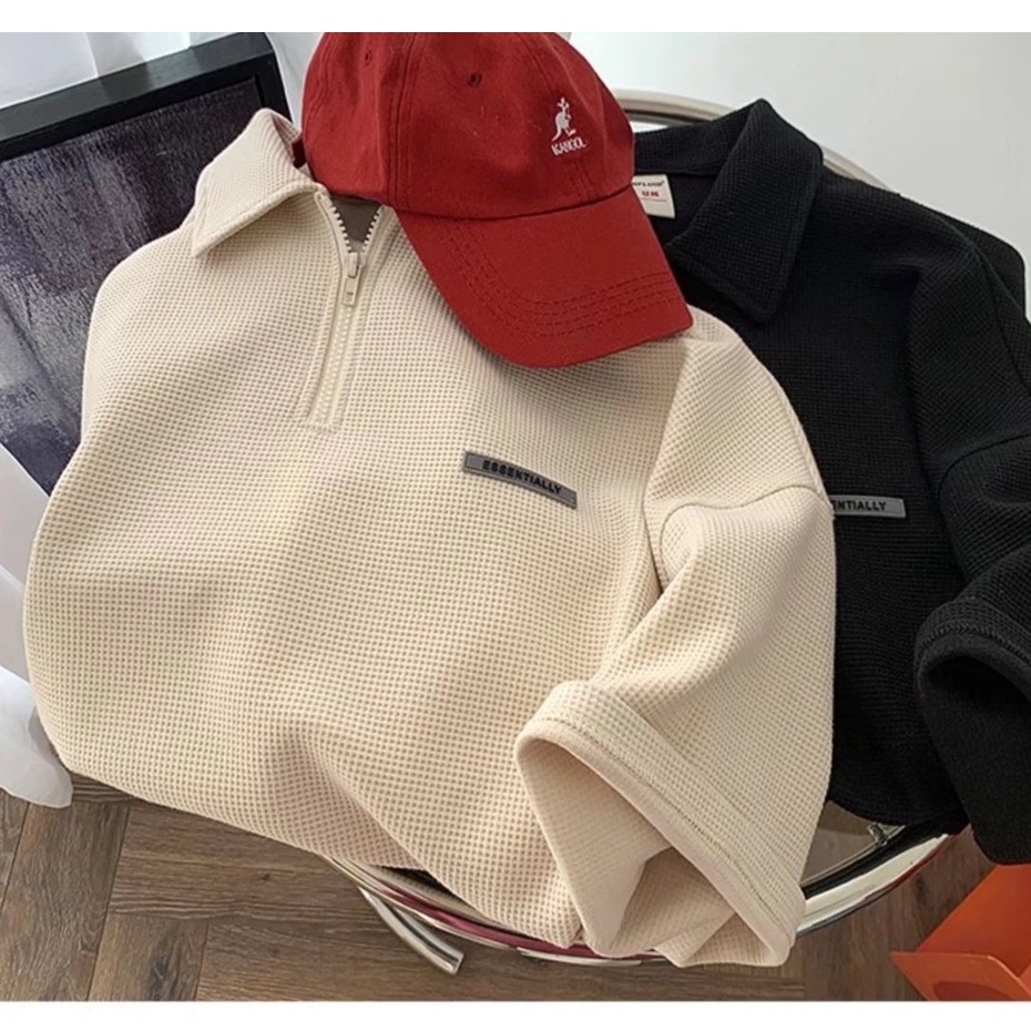 Áo thun polo tay ngắn thời trang hàn quốc sành điệu cho nữ áo. nam  from rộng tiếng nhật  màu đặc trang chủ  áo thun local brand áo sơ mi nam ngắn tay áo có cổ áo thun basic