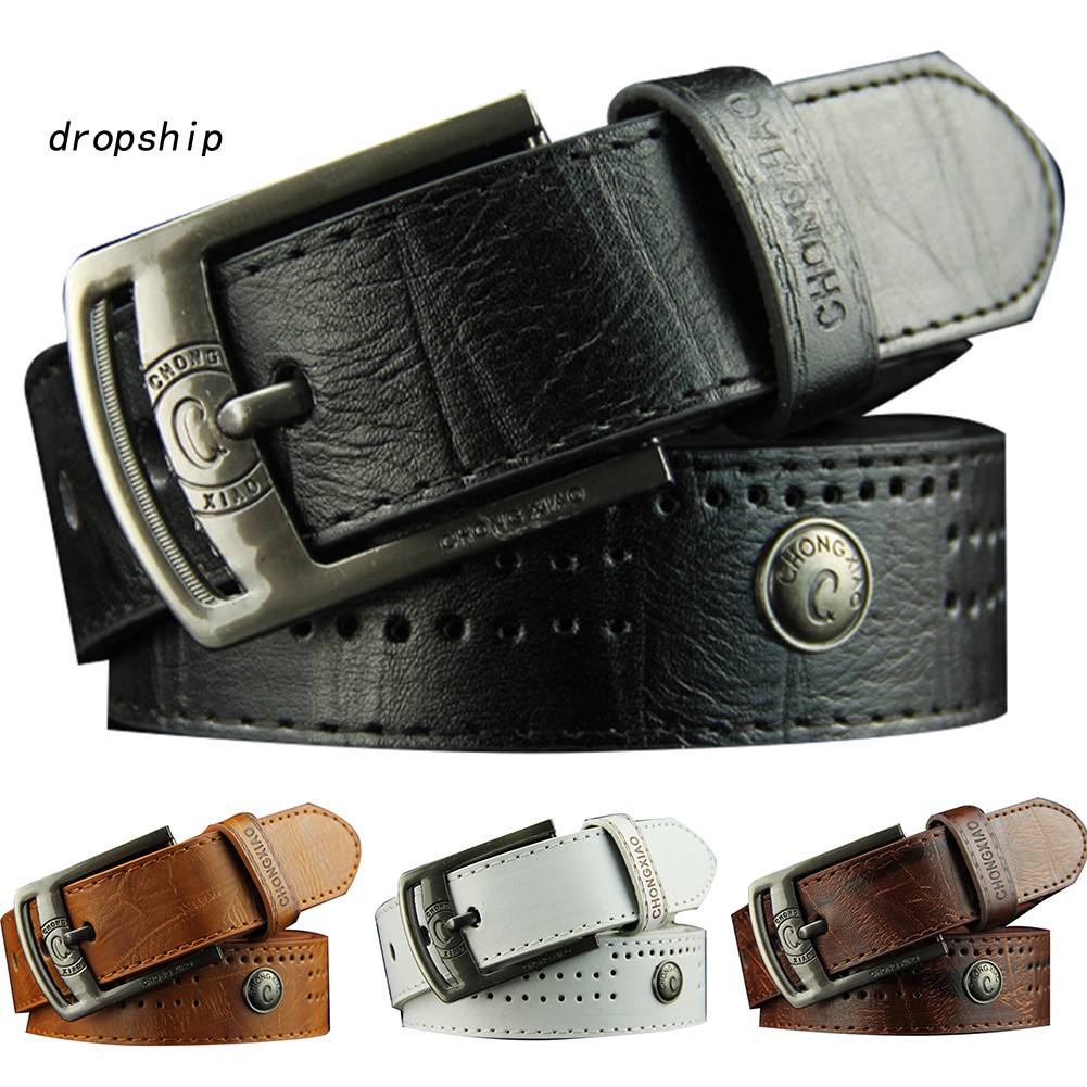 Thắt lưng da phong cách punk thích hợp với quần jean cho nam