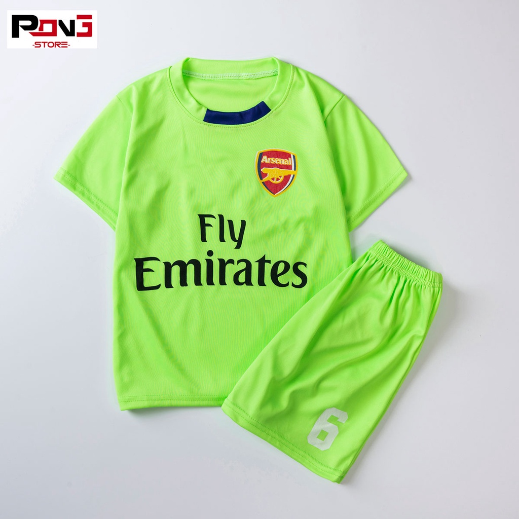 Bộ quần áo bóng đá trẻ em nam,nữ CLB Arsenal  chất thun lạnh  cho các bé từ 2 đến 15 tuổi  của Pong__store