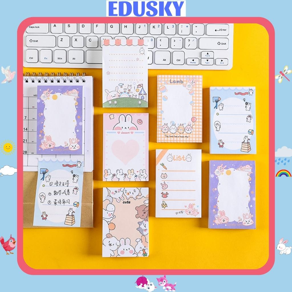 Giấy Note Ghi Chú Cute EDUSKY Tập 100 Tờ Phong Cách Hàn Quốc Dễ Thương 12 Mẫu Tùy Chọn Kích Thước 9x6cm