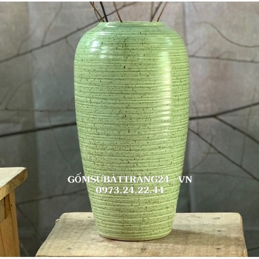 LỌ HOA DECOR CAO 30cm BÌNH HOA GỐM TRANG TRÍ NỘI THẤT LỌ CẮM HOA DÁNG ỐNG