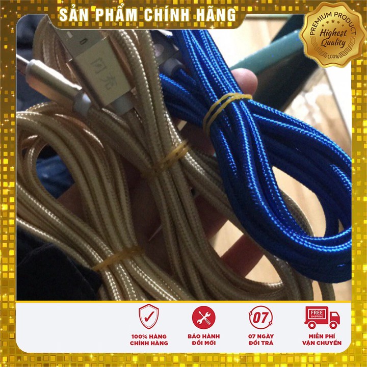 Cáp sạc bọc dù chống đứt 3m - Hot