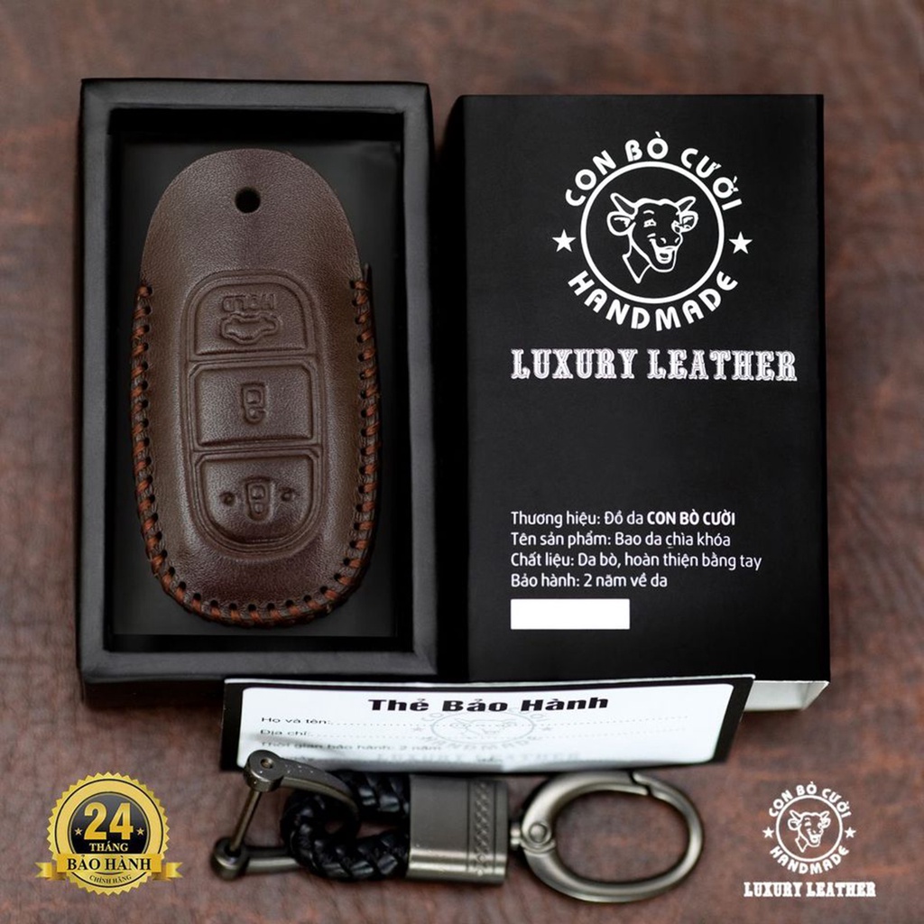 Bao da chìa khoá ô tô Huyndai Santafe 2019-2022 Accent 2018-2022 Kona bảo hành bọc chìa 24 tháng tặng kèm móc chìa khóa