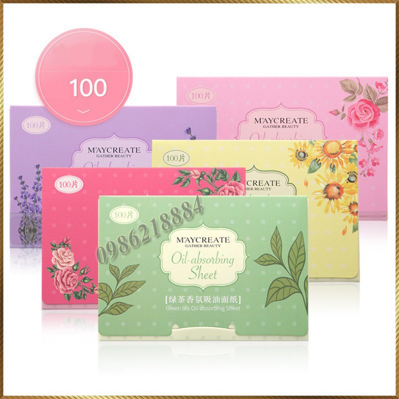 Giấy Thấm Dầu Cực Mịn Set 100 Tờ Xài Thả Ga Mùa Hè Oi Bức