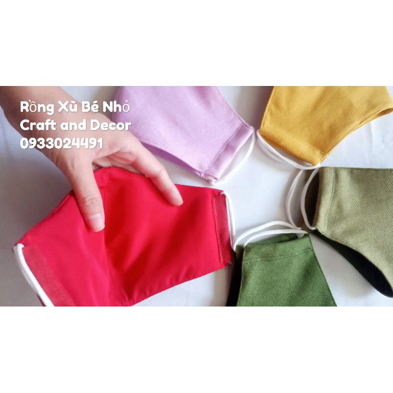 5 Khẩu trang linen 5 màu 3 lớp 69k | BigBuy360 - bigbuy360.vn