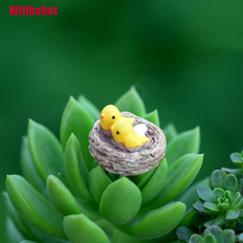 Mô Hình Tổ Chim mini Bằng Nhựa Dùng Trang Trí Tiểu Cảnh