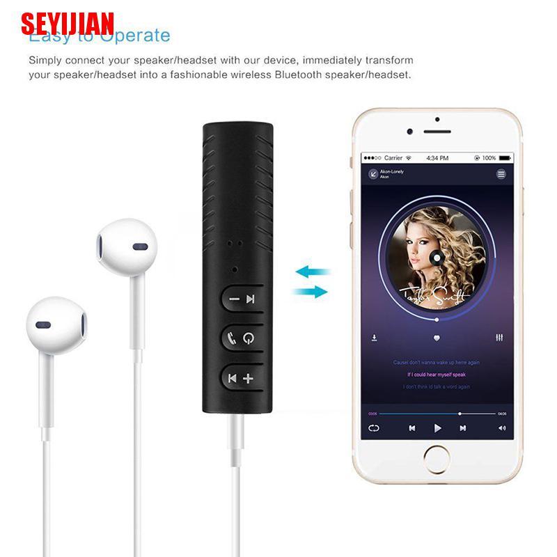 Thiết Bị Nhận Tín Hiệu Âm Thanh Bluetooth Không Dây Mini Giắc Cắm 3.5mm Chuyên Dụng Cho Xe Hơi