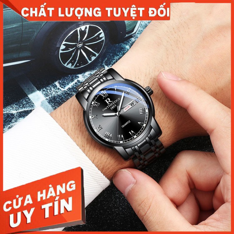 HÀNG CAO CẤP -  ĐỒNG HỒ NAM R-ONTHEEDGE KÍNH TRÁNG SAPPHIRE DÂY KIM LOẠI KHÔNG GỈ + TẶNG KÈM PIN CAO CẤP  - Hàng Cao Cấp