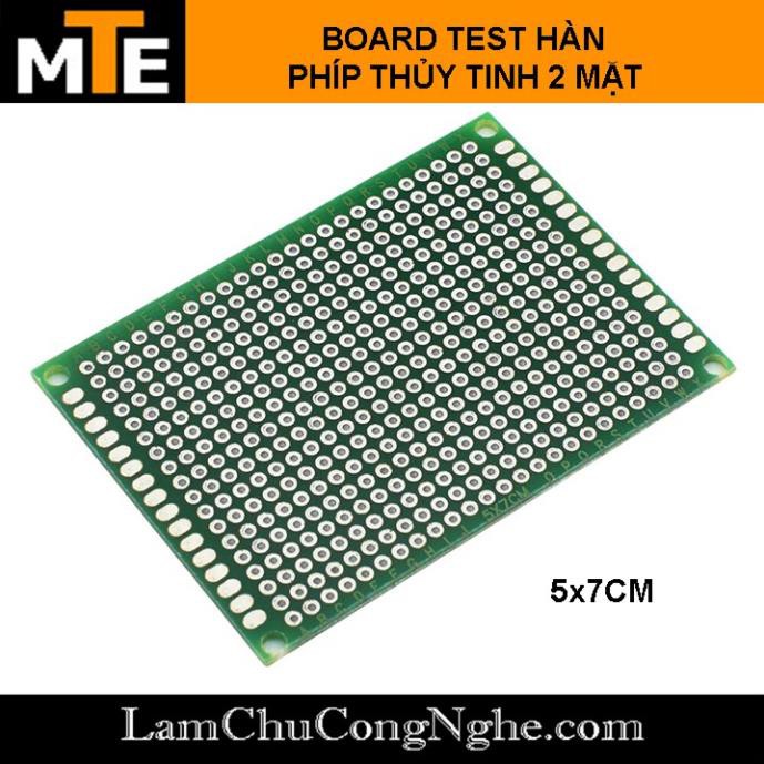 Mới! Phíp đồng đục lỗ - Phíp thủy tinh Test board hàn 2 Mặt