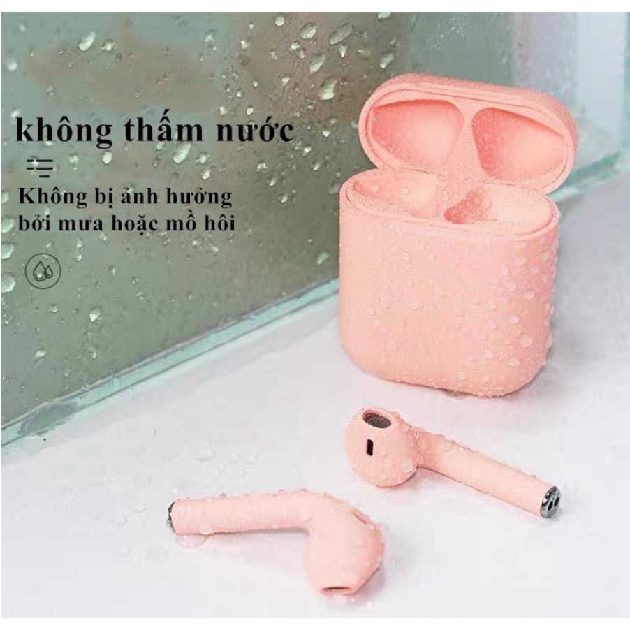 Bluetooth 5.0 Airpod i12 TWS Inpod Tai nghe không dây Bluetooth Tai nghe Airpod 3D Tai nghe thể thao nhiều màu sắc Touch Macaron (kèm hộp sạc)