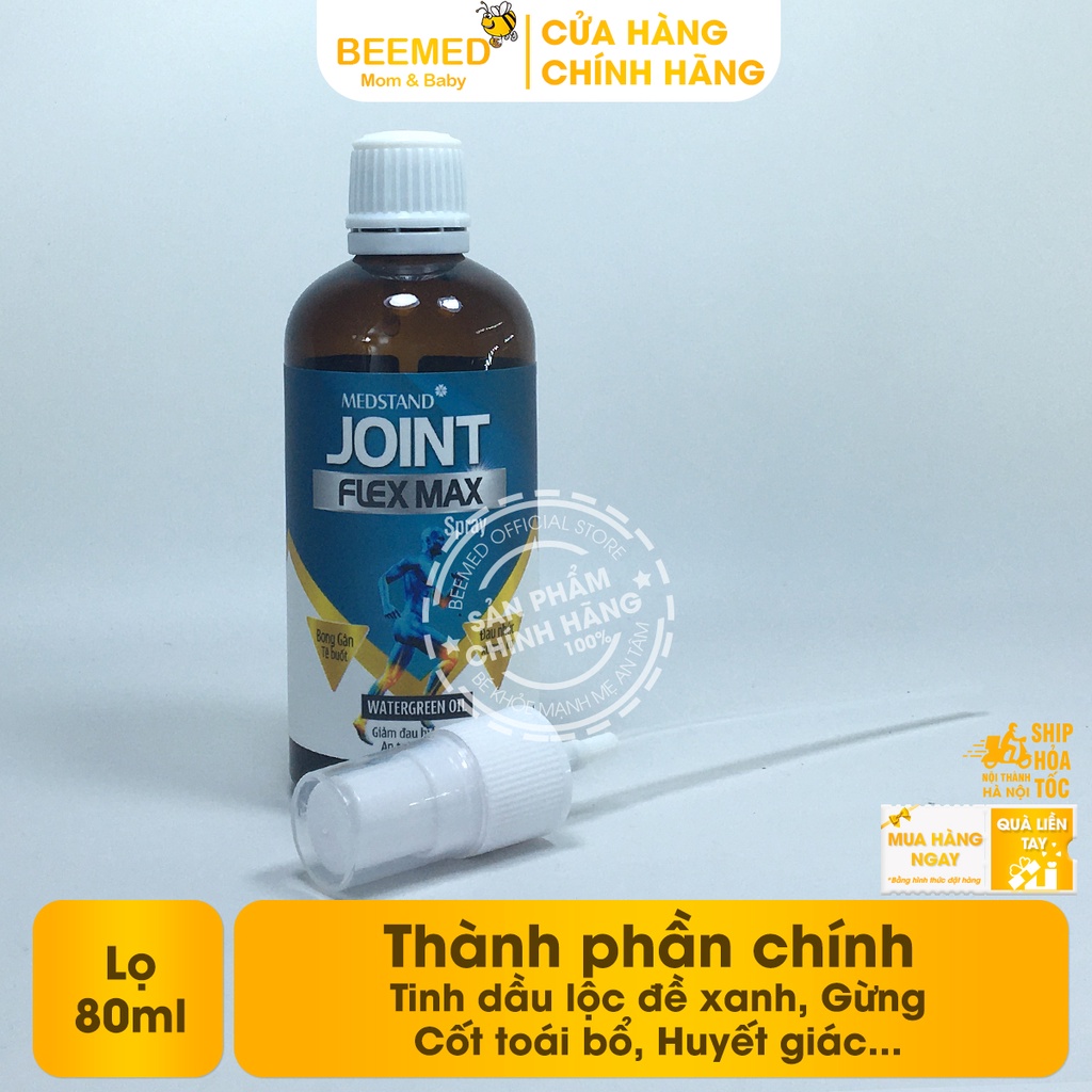 Chăm sóc cơ khớp, chấn thương Joint Flex Max dạng xịt lọ 80ml, giảm bong gân khi chơi thể thao