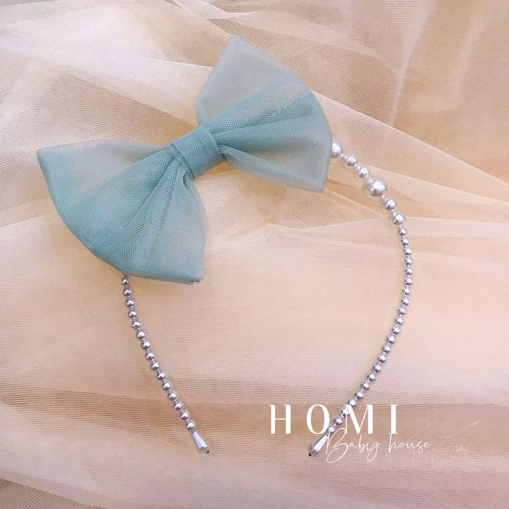 Cài nơ tóc HOMI BABY HOUSE nhiều màu thời trang cho bé gái