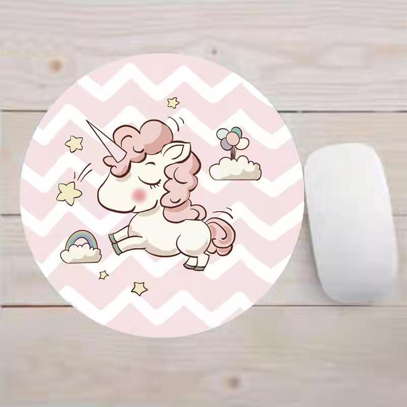 Miếng lót chuột máy tính hình tròn chống trượt, chống thấm siêu dễ thương