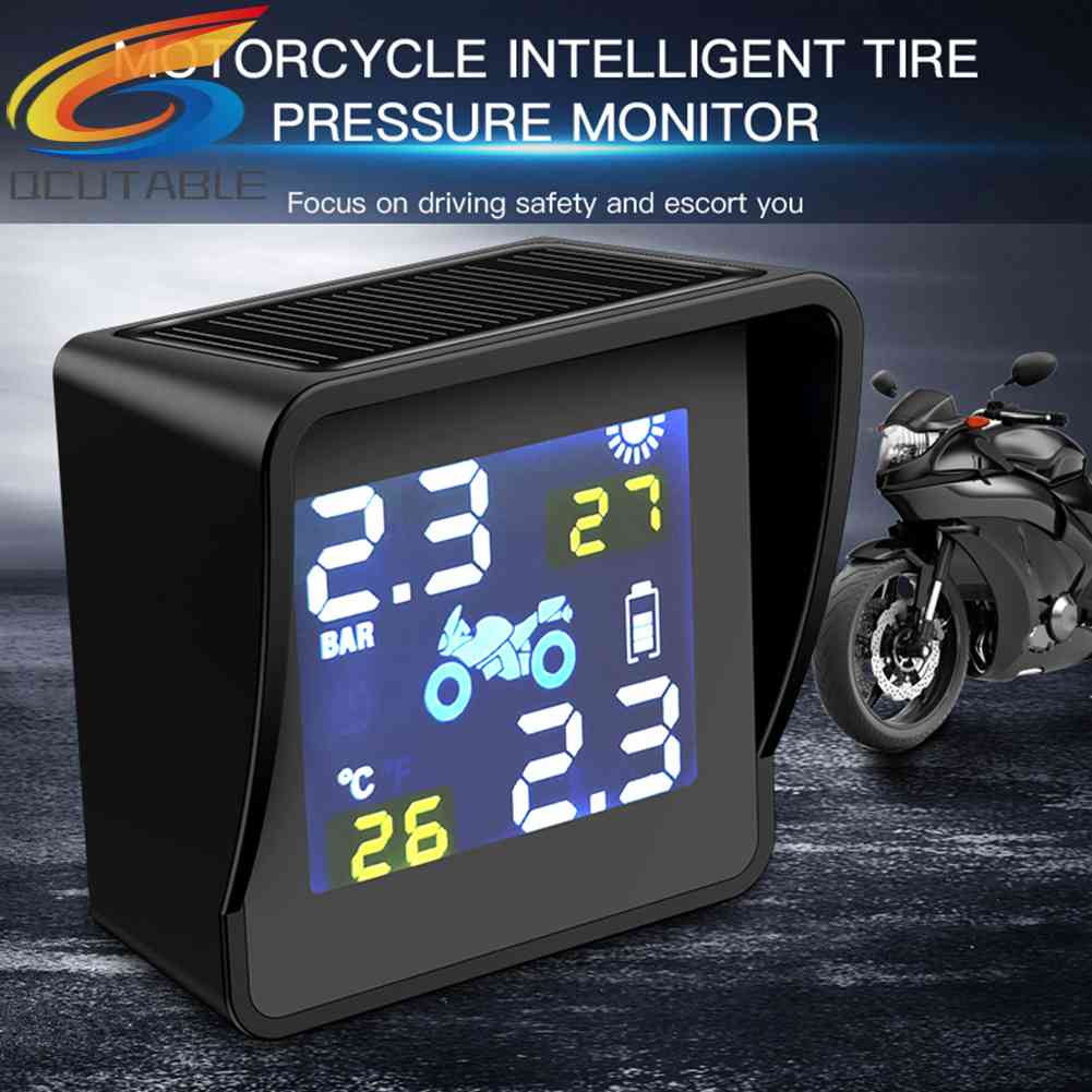 Hệ Thống Báo Động Áp Suất Lốp Xe Máy Năng Lượng Mặt Trời TPMS Với 2 Cảm Biến