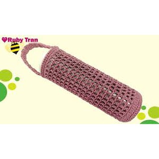 Túi len móc đựng bình giữ nhiệt điệu đà