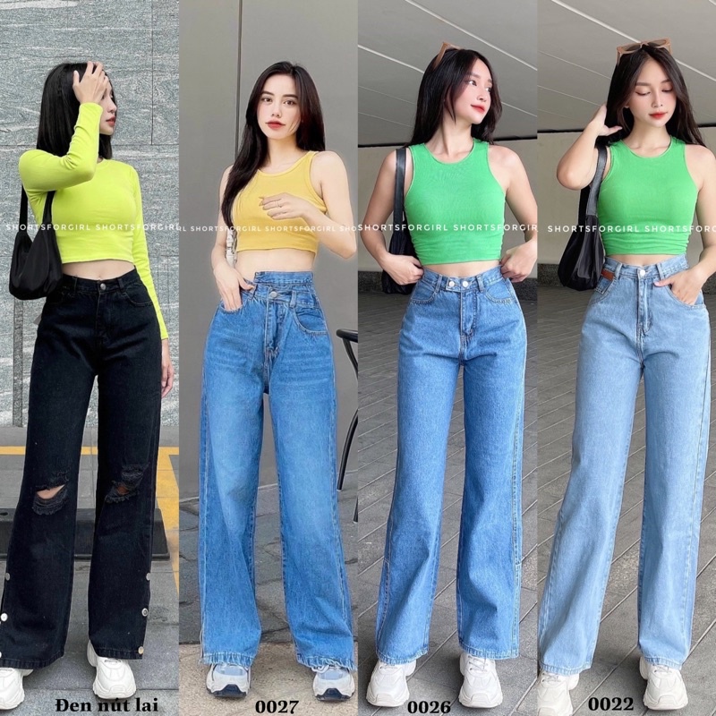 Suông Jean Lưng Cao🔥🔥Super Hot