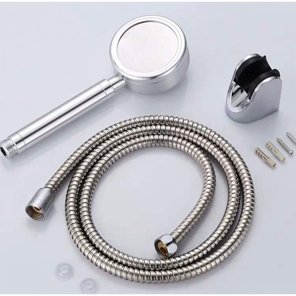 Bộ vòi sen tăng áp - Tay sen Tăng Áp Nhôm Hoặc INOX Tròn - Tăng Áp Lên Tới 300%