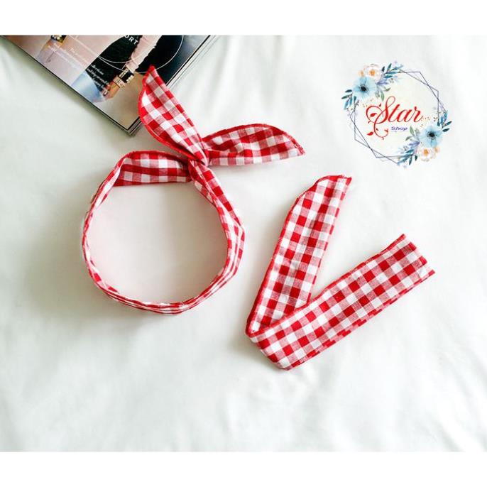 Băng đô Turban vải họa tiết hoa thắt nơ đáng yêu cho nữ C21