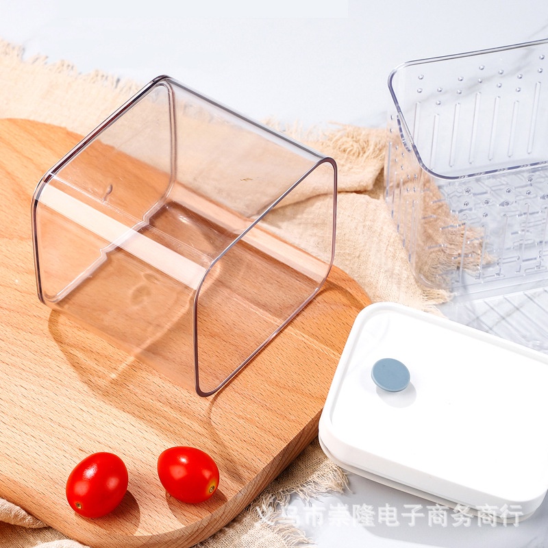 Hộp Đựng Thực Phẩm Hai Tầng Trong Suốt Có Nắp Đậy Tiện Dụng Cho Nhà Bếp