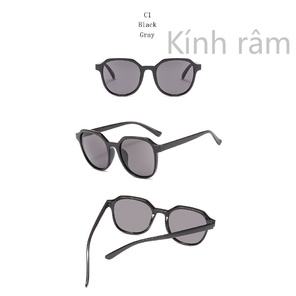 Kính mát gọng tròn vintage thời trang 3314