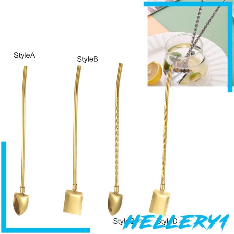 [Hellery1] Muỗng Khuấy Bằng Thép Không Gỉ Trọng Lượng Nhẹ