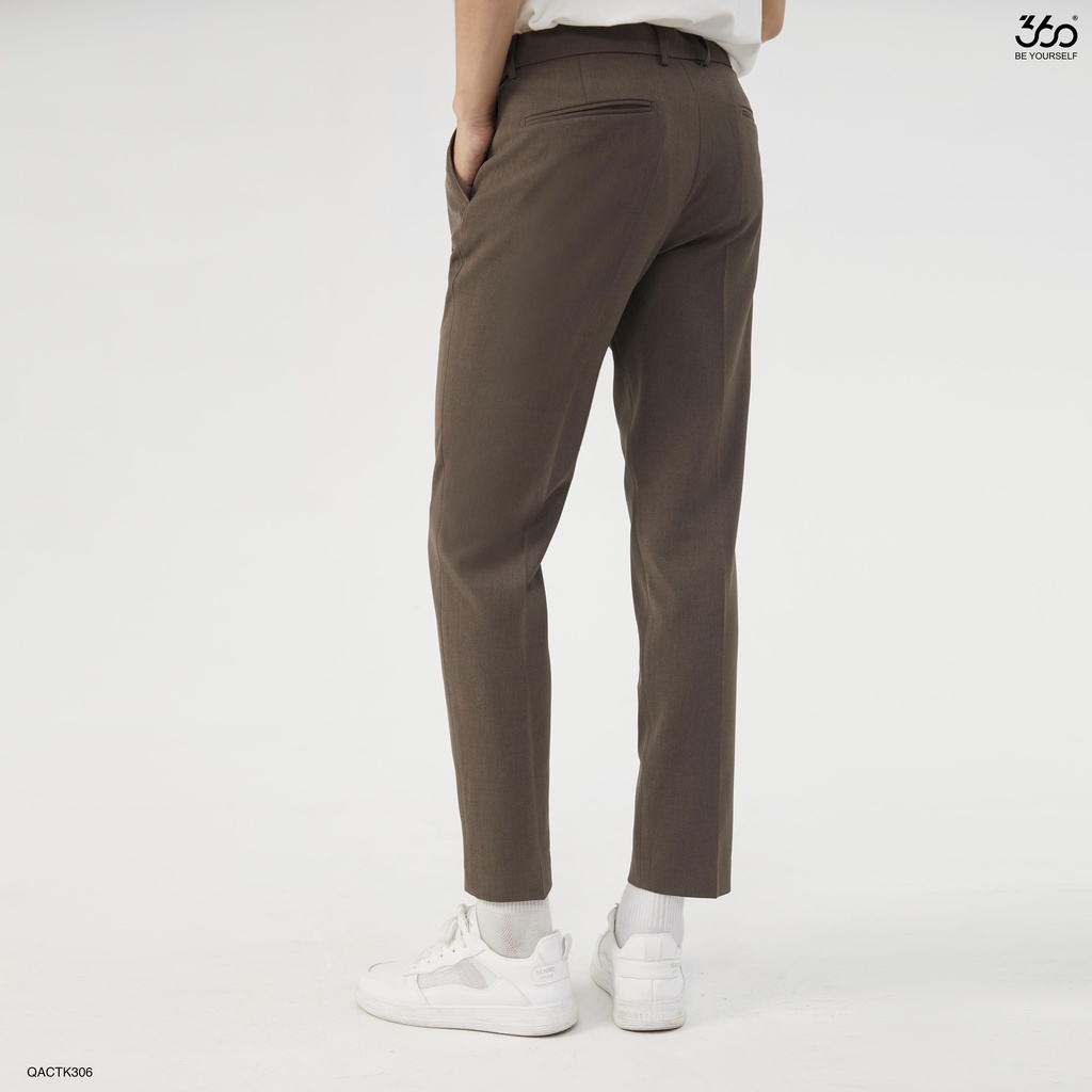 Quần âu nam cạp cao dáng slimfit thương hiệu 360 Boutique chất liệu tuýt sy cao cấp có chun chỉnh cạp - QACTK306