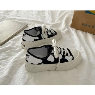 Giày thể thao nữ , giày sneaker nữ họa tiết bò sữa xinh xắn