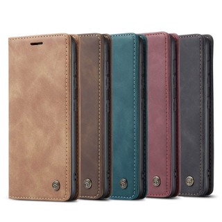 Bao da lộn (da thật) cao cấp cho iPhone 12 Pro Max chính hãng CaseMe dạng ví có ngăn đựng thẻ